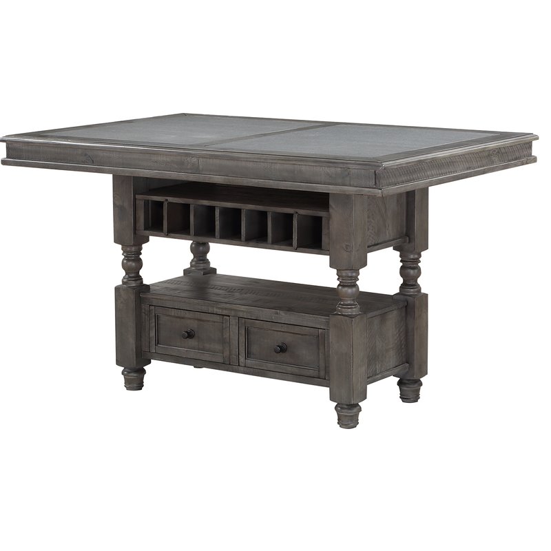 Kitchen island with Marble top Doney Kitchen Island with Marble Top